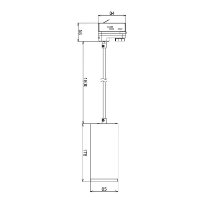 Imagen de Deko Light Lámpara colgante LED 3 fases 20W negro