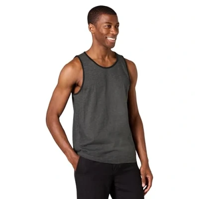 Imagen de Amazon Essentials Camiseta de Tirantes Ajuste Normal Hombre, Negro Carbón Mezcla, XL