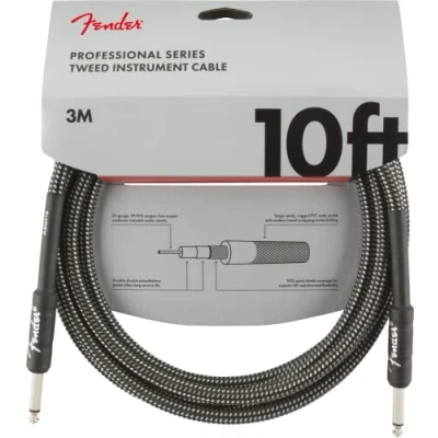 Imagen de Fender 099 0820 062 Cable de instrumentos la serie profesional 10 &#039; STR / Tweed gris