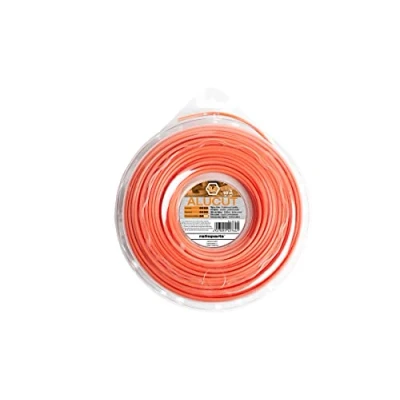 Imagen de Ratio Parts Nylon Hilos 2,4 mm de Aluminio Cut 90 m Hilo para recortabordes (6 Cantos Carrete, Color Naranja