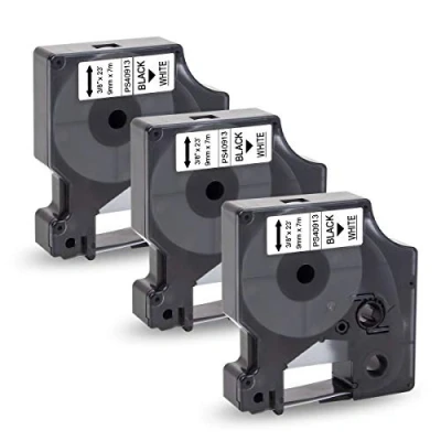 Imagen de Pristar Cinta de etiquetas Compatible para Dynmo D1 40913 S0720680 9mm x 7m Negro sobre Blanco LabelManager 160 PNP 210D 360D 280 420P 500TS 640CB Labelpoint 250 150 100 200 Etiquetadora