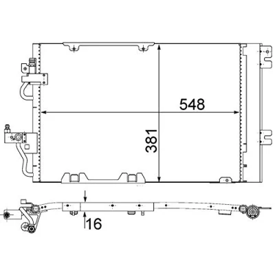 Imagen de MAHLE ORIGINAL AC 378 000S Condensador con junta anular, secador 12 11,78 543 OPEL: Zafira B, Astra H GTC, Hatchback