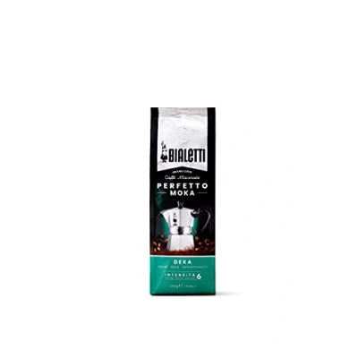 Imagen de Bialetti Perfetto Moka Deka: Café Molido Tueste Medio, Aroma de Cereales, 250g, Paquete con Válvula Unidireccional para Preservar el Sabor