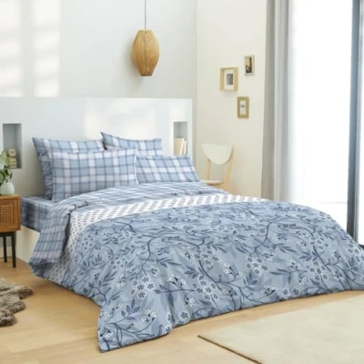 Imagen de UNIVERSDECOR Pack completo de funda nórdica reversible para cama 180 x 200 cm King Size (paquete HDC 200, Liberty azul)