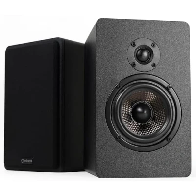 Imagen de Micca MB42X G2 Altavoces pasivos para estantería de Sonido Envolvente Cine en casa, estéreo y Monitor pasivo Campo cercano, 2 vías (Negro, par)