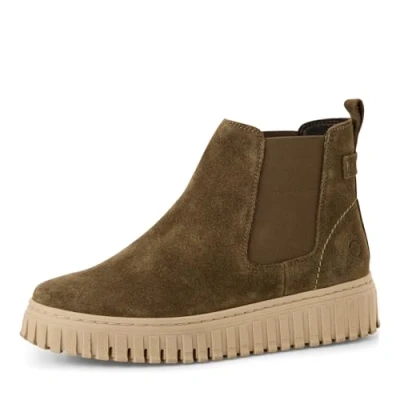 Imagen de Tamaris Mujer 1 25405 43, Botas Estilo Chelsea, Verde Oliva, 38 EU