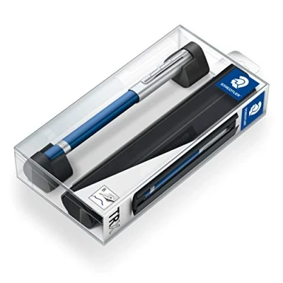 Imagen de Staedtler 476TRX3 B. Pluma estilográfica de aluminio con tinta color azul.