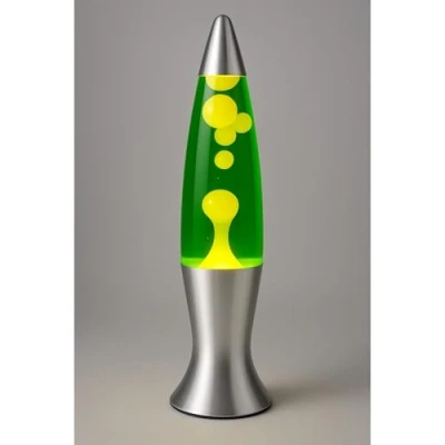 Imagen de Signes Grimalt Lampara Sobremesa Lava 40 cm Verde Amarillo, Metal, 40x10x10