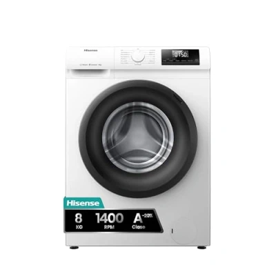 Imagen de Hisense WF1Q8041BW2 Lavadora, Class A, 8 Kg, 1400 rpm, Alto 85 cm x Ancho 60 cm, Color Blanco, Función Vapor 99,9%, Lavado Rápido+, Automático, Finalización Diferida, Tecnología Inverter