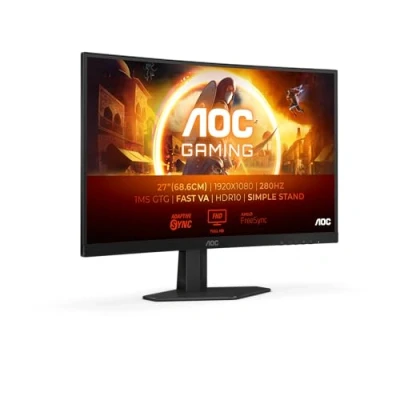 Imagen de AOC Gaming C27G4ZXED 27 Zoll FHD Curved Monitor, 280 Hz, 1ms, HDR10, FreeSync Premium (1920x1080, HDMI, DisplayPort) Schwarz/Grau