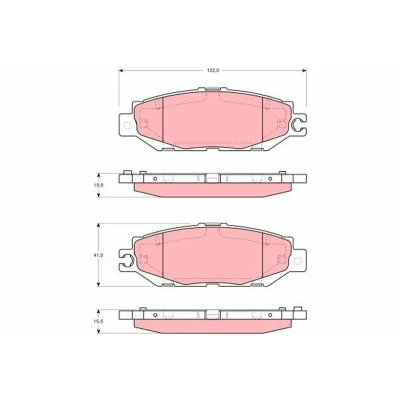 Imagen de TRW GDB1240 Juego de pastillas freno no preparado para indicador desgaste LEXUS: LS II, I