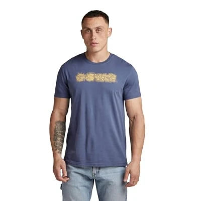 Imagen de G STAR Distressed Logo T Shirt Camisetas, Azul (Vintage Indigo D24363 c506 g278), XS Hombres