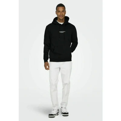 Imagen de ONLY &amp; SONS Onscurated Reg Hoodie Sweat Sudadera con Capucha, Negro, S para Hombre