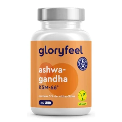 Imagen de Ashwagandha KSM 66® 7.200mg de Ashwagandha, 600mg Extracto (12:1) 210 Cápsulas Baya del sueño la India Vegano, probado en laboratorio Alemania, sin aditivos