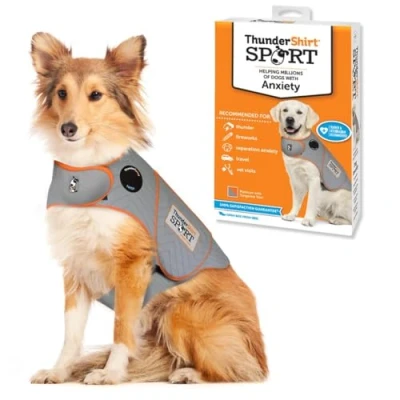 Imagen de Thundershirt Dogs, Chaqueta de ansiedad para Perro, Platino, Talla Grande 40 a 60 Libras Large (41 64 lbs)