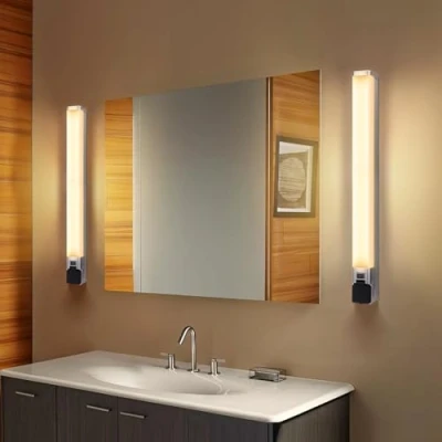 Imagen de Aigostar Lámpara LED de Espejo con toma corriente 66.5cm 15W 1350LM Baño 4000K Luz natural Pared IP44 230V Blanco Apliques Baño, 2pcs