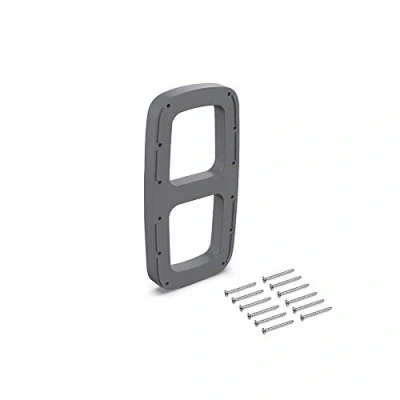 Imagen de EMUCA Suplemento Lateral para Colgador abatible Armario, Accesorio Perchero basculante, Plástico Color Titanio, 2 uds