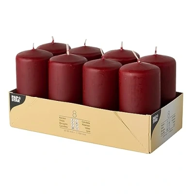 Imagen de Papstar 17983 Velas (8 unidades), color burdeos