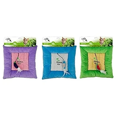 Imagen de ALL FOR PAWS Mantitas para Gatos Green Rush Catnip, 3 Colores, 34 x cm