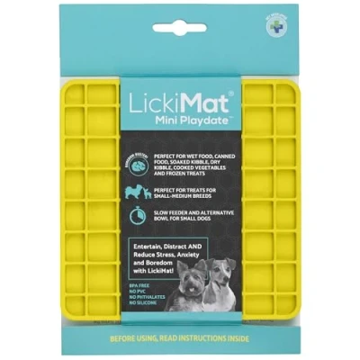 Imagen de LickiMat Mini Classics Alfombrilla interactiva de alimentación para mascotas, alimentador lento con diseño moderno, enriquecimiento la unión familiar y alivio ansiedad