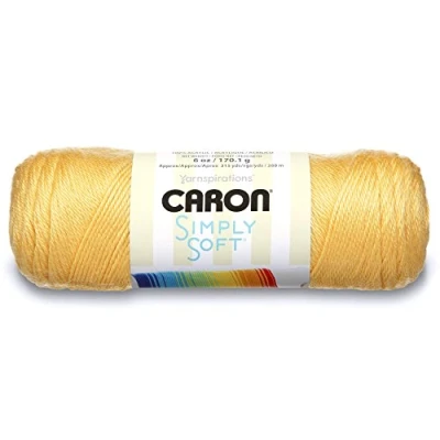 Imagen de Caron Ovillo de Lana Maciza Simply Soft (4), Calibre Medio, 100% acrílico, Sunshine, 170 g