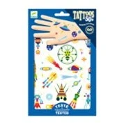Imagen de DJECO Espacio Tatuajes temporales, Multicolor (DJ09590)