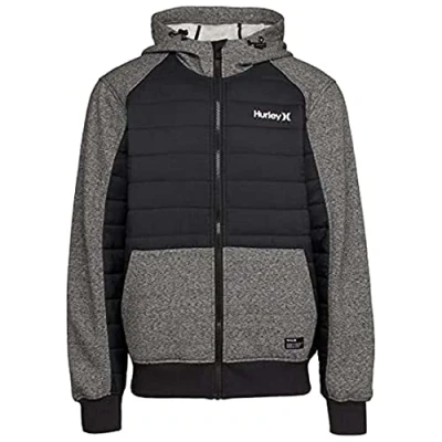 Imagen de Hurley M Monitor Mixed Media Hybrid Jacket Chaqueta, Newprint Or Black/Wht, S para Hombre