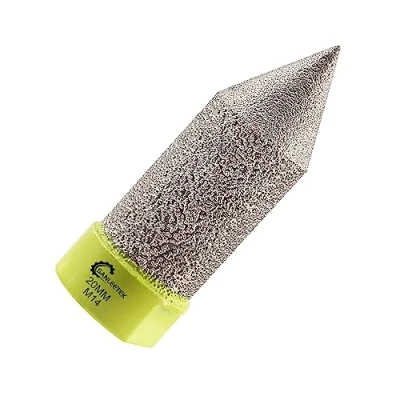 Imagen de Broca de Chaflán Diamante 20mm Fresa para Agrandar y Forma a Agujeros Existentes en Azulejos Porcelana Cerámica Granito Mármol M14 Rosca SANLEETEK