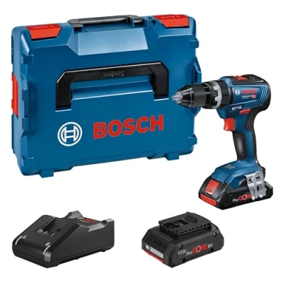 Imagen de Bosch Professional 18V System GSB 55 Taladro percutor a batería (Brushless, Nm, 2 baterías ProCORE x 4.0 Ah, en L BOXX)