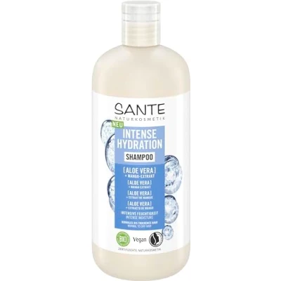Imagen de SANTE Naturkosmetik Intense Hydration Champú Aloe Vera + Extracto de Mango, Vegano para Hidratación Intensa, Fortalece el Cabello Seco, 500 ml
