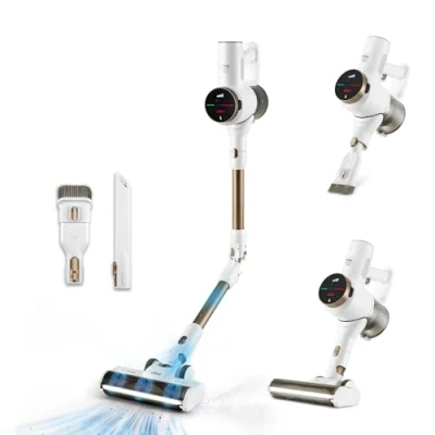 Imagen de Ufesa Z5 Digital Aspirador Escoba Flex sin Cable, 300W, Pantalla Táctil LED, 25.9V, Autonomía 40 min, Cepillo Multisuperficie con Luz, 3 Modos, 25KPa, Accesorios Suelo/Coche/Animal/Alfombra