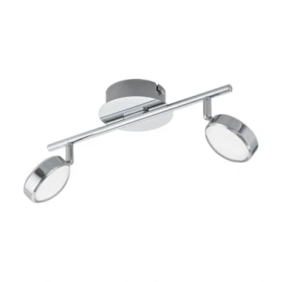 Imagen de Eglo Salto iluminación De Techo Cromo LED 5,4 W, Lámpara, Cromo, Salón, Alrededor, Cepillado, Rectangular, plástico, Acero Inoxidable