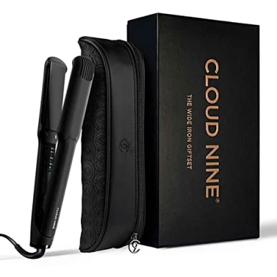 Imagen de CLOUD NINE The Wide Iron Plancha Pelo Ancha con Placas Flotantes y Regulador de Temperatura Alisador en Set Regalo Funda Térmica Incluida
