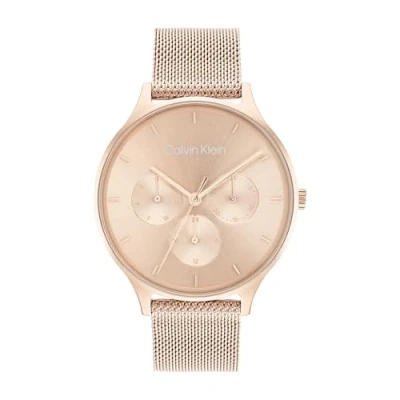Imagen de Calvin Klein Reloj Analógico de Cuarzo Multifunción para mujer con Correa Malla Acero Inoxidable