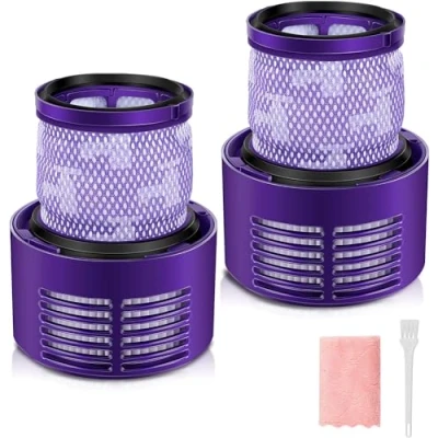 Imagen de morpilot 2PCS Filtros Lavables de Reemplazo Compatible con Dyson Aspiradora V10 Cyclone, Absolute, Animal, Total Clean, SV12, para No. 969082 01