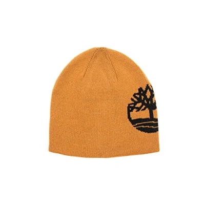 Imagen de Timberland Gorro Reversible con Logotipo Jacquard Clima frío, Wheat Black, Taille Unique para Hombre