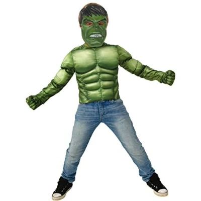 Imagen de Rubies Avengers Endgame Hulk Deluxe Costume Top Set Disfraz, Liso, Color como se Muestra, Normal (G40223). Talla: 8 10 años