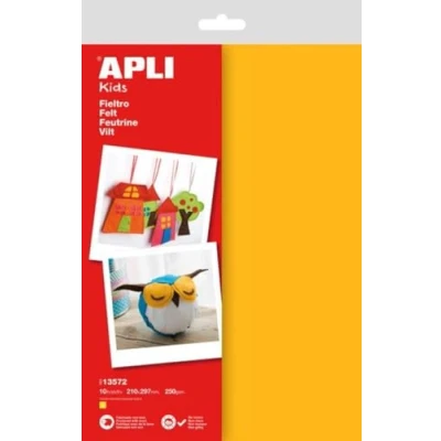 Imagen de APLI 13572 Fieltro amarillo A4 10 hojas