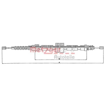 Imagen de METZGER 10.679 Cable de Freno Mano Atrás izquierda, derecha, izquierda 1090/938 COFLE