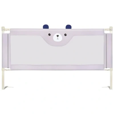 Imagen de Barrera para cama de 200cm, con protección anticaídas, Altura Ajustable Entre, Seguridad Malla ventilada, Muchos Tipos 200 * 100 26cm Osito Gris