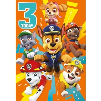 Imagen de Danilo Promotions Limited Tarjeta de cumpleaños oficial Paw Patrol, 3 años