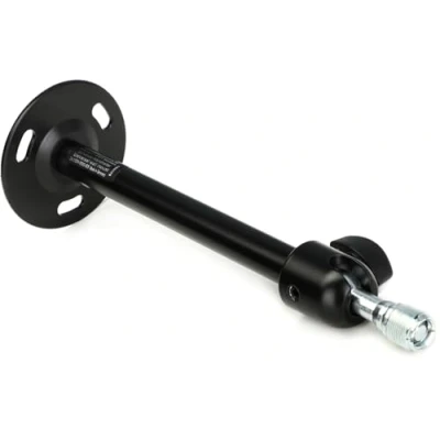 Imagen de K&amp;M 24350 Soporte de pared universal, en acero, negro distancia a la 20 cm conexión 3/8&quot; y 5/8&quot;, inclinación 360 para micrófono