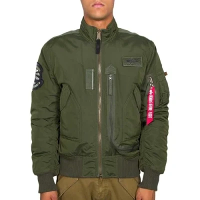 Imagen de ALPHA INDUSTRIES Engine Chaqueta, Verde (Dark Green 257), L para Hombre