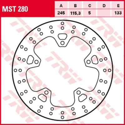 Imagen de Disco de freno TRW MST280, 1 Pieza