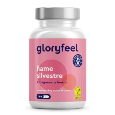 Imagen de Raíz Ñame Silvestre 180 Cápsulas veganas Fuerte extracto 312mg, Diosgenina en alto contenido Wild Yam + Magnesio, Hierro y Sauzgatillo Probado laboratorio, sin aditivos