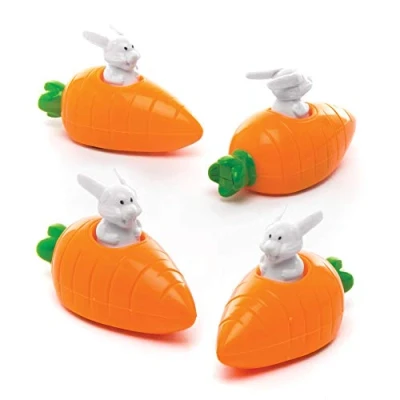Imagen de Baker Ross Coches Carrera con Corredor de Retroceso forma Conejo y Zanahoria (Paquete 4) Ideal Para Niños en Bolsas Cotillón Pascua