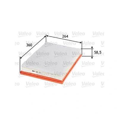 Imagen de VALEO 585377 filtro de aire 59 263 360 Cartucho filtrante con previo RENAULT: MASTER 2 Kasten, Pritsche/Fahrgestell, Bus