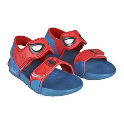 Imagen de Sandalias de Spiderman Color Azul y Rojo Talla 22/23 Fabricadas 100% EVA Playa con Cierre Velcro Producto Original Diseñado en España