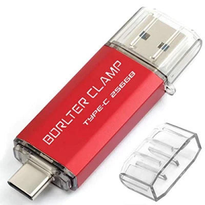 Imagen de 256GB Memoria USB de Tipo C, Unidad Flash 3.0 Doble Puerto, C OTG Memory Stick Pendrive para Smartphones, Tabletas y Computadoras (Rojo)