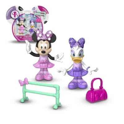 Imagen de Disney Minnie, 2 Figuras articuladas 7,5 cm con Accesorios, Tema Bailarina, Juguete para niños a Partir de 3 años, MCN172